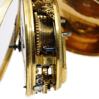 Dutch decorative watch with repoussé decoration Circa 1759