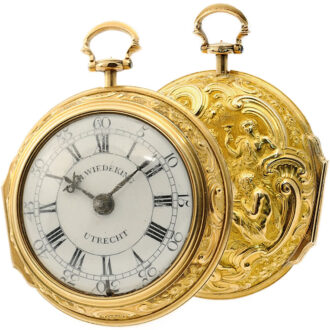 Dutch decorative watch with repoussé decoration Circa 1759