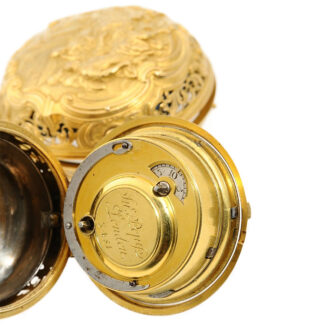 English quarter repeater with repoussé decoration Circa 1742/43