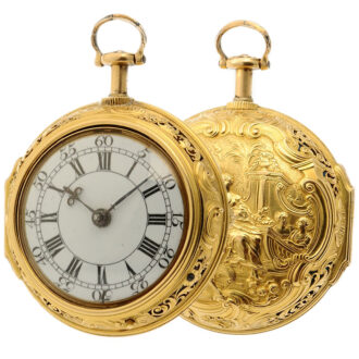 English quarter repeater with repoussé decoration Circa 1742/43
