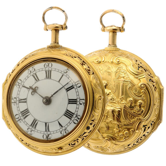 English quarter repeater with repoussé decoration Circa 1742/43