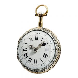 French gold verge with corresponding chatelaine Circa 1750