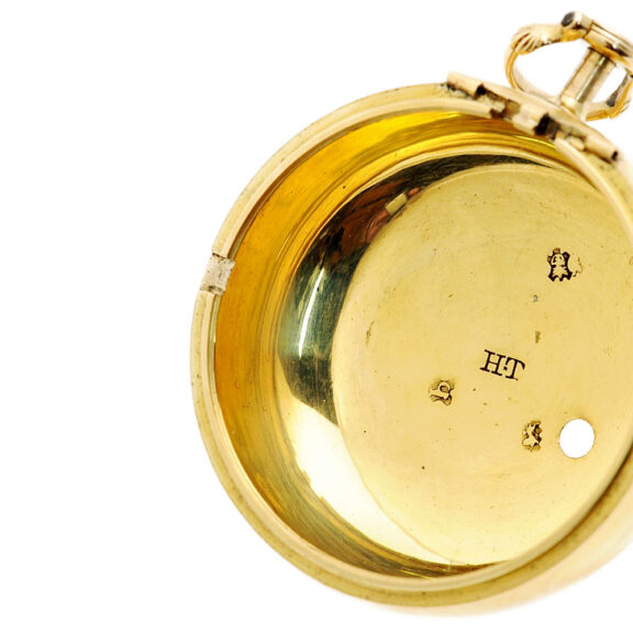 English verge pocket watch with early centre seconds Circa 1751 English verge pocket watch with early centre seconds Circa 1751