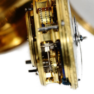 English verge pocket watch with early centre seconds Circa 1751