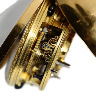English verge pocket watch with early centre seconds Circa 1751