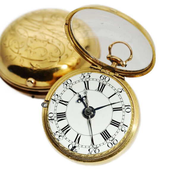 English verge pocket watch with early centre seconds Circa 1751 English verge pocket watch with early centre seconds Circa 1751