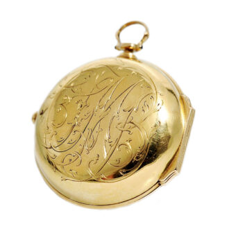 English verge pocket watch with early centre seconds Circa 1751