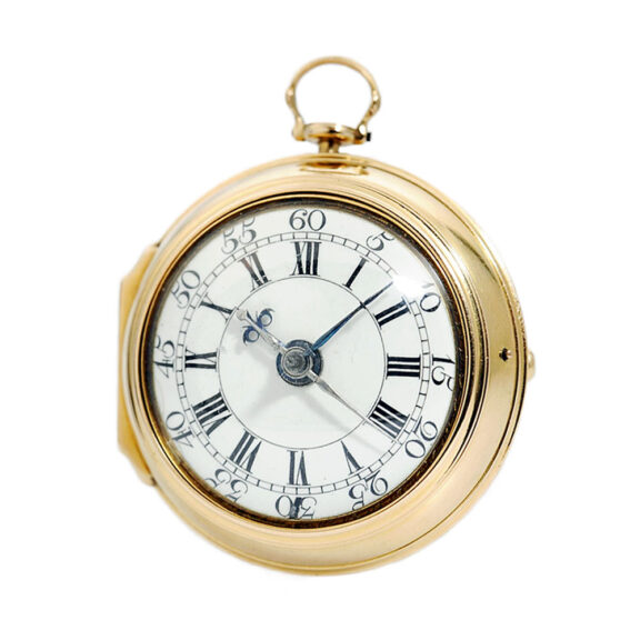 English verge pocket watch with early centre seconds Circa 1751 English verge pocket watch with early centre seconds Circa 1751