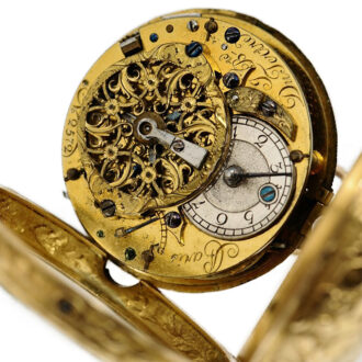 Decorative French quarter repeating à toc watch Circa 1720