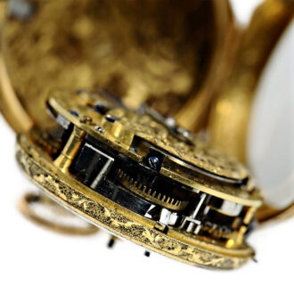 Decorative French quarter repeating à toc watch Circa 1720