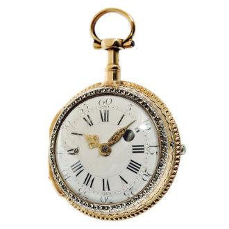 French pair cased quarter repeating verge pocket watch Circa 1800