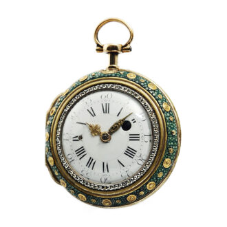 French pair cased quarter repeating verge pocket watch Circa 1800