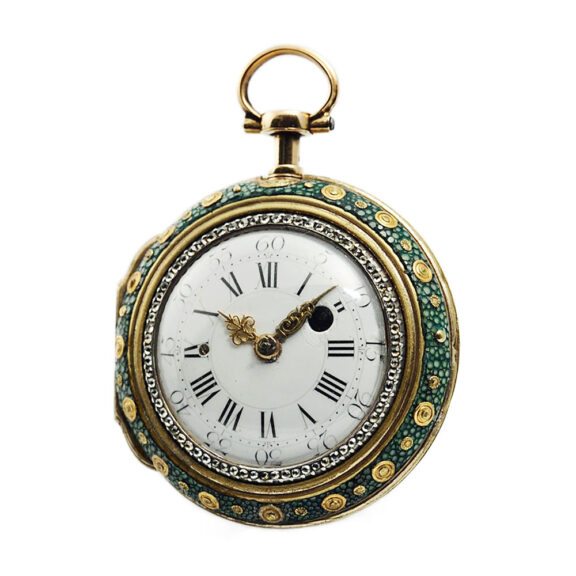 French pair cased quarter repeating verge pocket watch Circa 1800 French pair cased quarter repeating verge pocket watch Circa 1800
