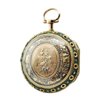 French pair cased quarter repeating verge pocket watch Circa 1800