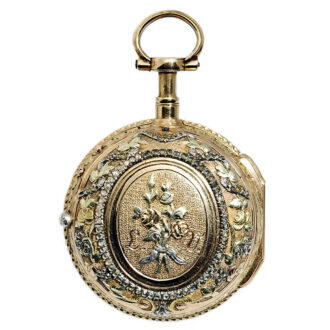 French pair cased quarter repeating verge pocket watch Circa 1800