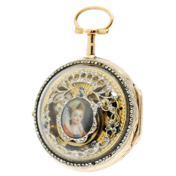 Exquisite French gold skeletonized verge pocket watch Circa 1760 Exquisite French gold skeletonized verge pocket watch Circa 1760