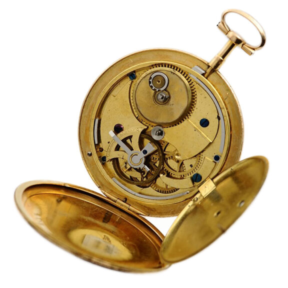 Decorative French gold enamel virgule pocket watch Circa 1788 Decorative French gold enamel virgule pocket watch Circa 1788