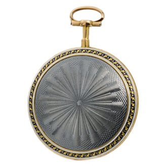 Decorative French gold enamel virgule pocket watch Circa 1788