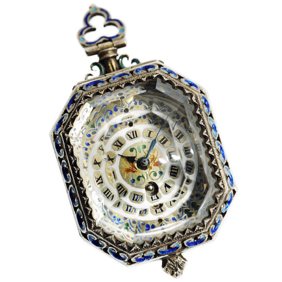 Austrian silver octagonal rock crystal pendant watch Circa 1870 Austrian silver octagonal rock crystal pendant watch Circa 1870