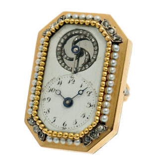 Swiss quarter repeating octagonal shaped ring watch Circa 1800