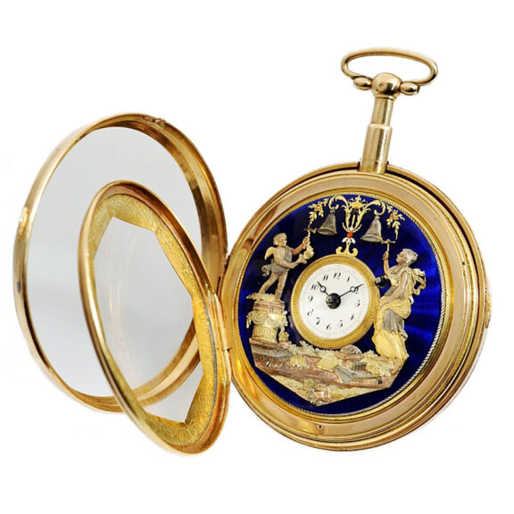 Belgian gold quarter repeating verge pocket watch Circa 1820 Belgian gold quarter repeating verge pocket watch Circa 1820