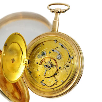 Belgian gold quarter repeating verge pocket watch Circa 1820
