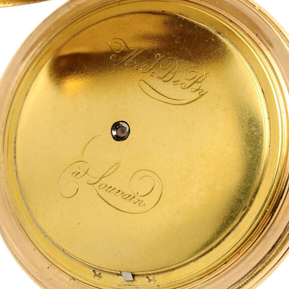 Belgian gold quarter repeating verge pocket watch Circa 1820 Belgian gold quarter repeating verge pocket watch Circa 1820