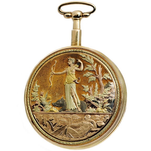 Belgian gold quarter repeating verge pocket watch Circa 1820 Belgian gold quarter repeating verge pocket watch Circa 1820