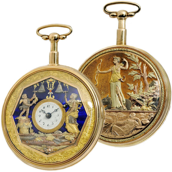 Belgian gold quarter repeating verge pocket watch Circa 1820