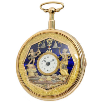 Belgian gold quarter repeating verge pocket watch Circa 1820