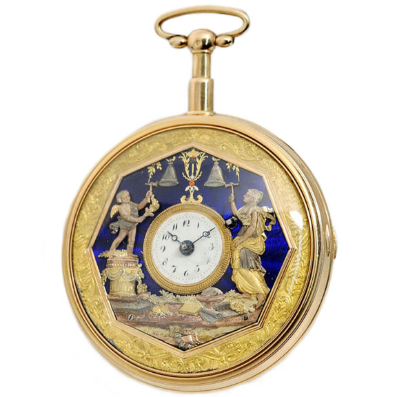 Belgian gold quarter repeating verge pocket watch Circa 1820 Belgian gold quarter repeating verge pocket watch Circa 1820