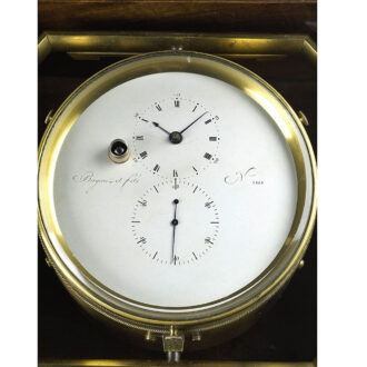 French large ship's chronometer in mahogany box Circa 1829