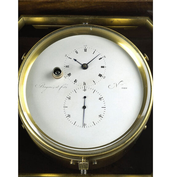French large ship's chronometer in mahogany box Circa 1829 French large ship's chronometer in mahogany box Circa 1829