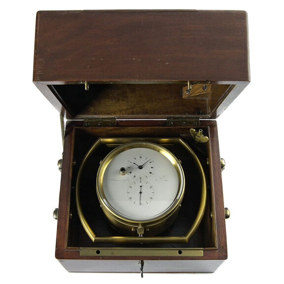 French large ship's chronometer in mahogany box Circa 1829