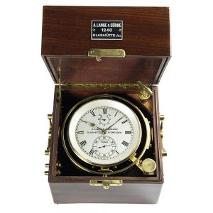 German Marine deck watch in mahogany box Circa 1940