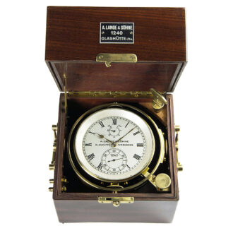 German Marine deck watch in mahogany box Circa 1940