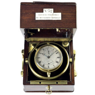 French deck watch with 49-hour power reserve indicator Circa 1853