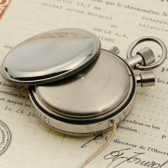 Rare Swiss deck watch with split-seconds chronograph Circa 1952