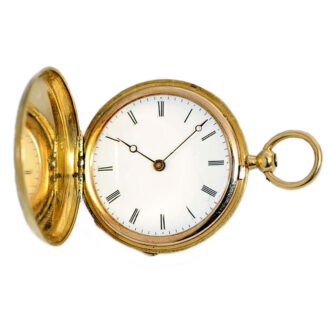 Swiss decorative gold enamel lady's pendant watch Circa 1830