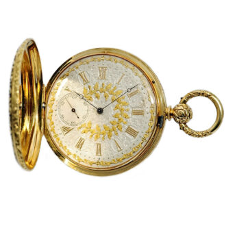 Swiss exceptionally gold watch for Chinese market Circa 1870