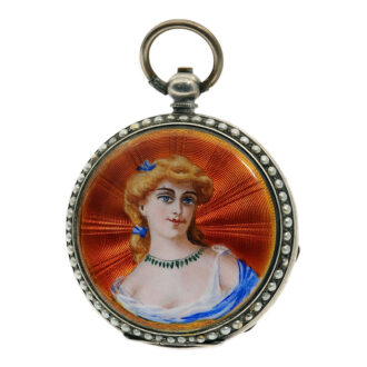 Swiss silver enamel watch for the Chinese market Circa 1895