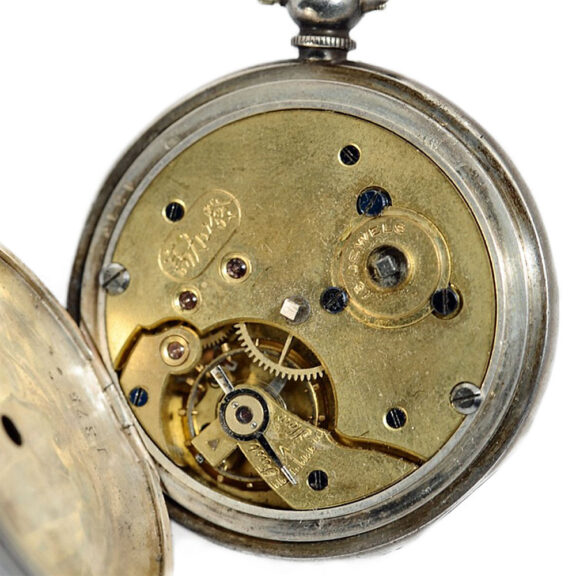 Swiss silver enamel watch for the Chinese market Circa 1895 Swiss silver enamel watch for the Chinese market Circa 1895