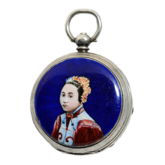 Swiss silver enamel watch for the Chinese market Circa 1895