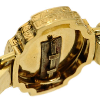 Swiss thin gold enamel pocket watch set in a bracelet Circa 1820
