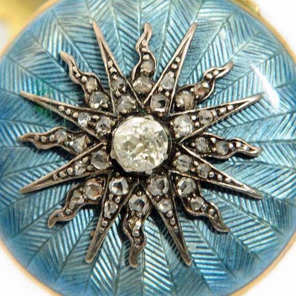 French elegant diamond set-enamel pendant watch Circa 1910 French elegant diamond set-enamel pendant watch Circa 1910