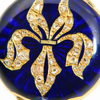 Swiss diamond-set pendant watch with brooch Circa 1905