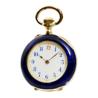 Swiss diamond-set pendant watch with brooch Circa 1905