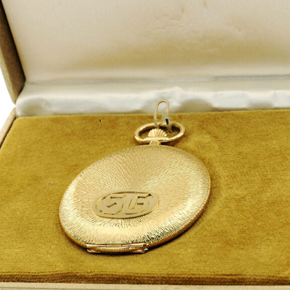 Swiss 18 carat gold hunting cased pocket watch Circa 1966 Swiss 18 carat gold hunting cased pocket watch Circa 1966