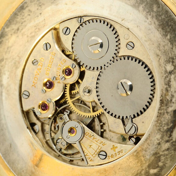 Swiss exquisite thin gold enamel pocket watch Circa 1910 Swiss exquisite thin gold enamel pocket watch Circa 1910