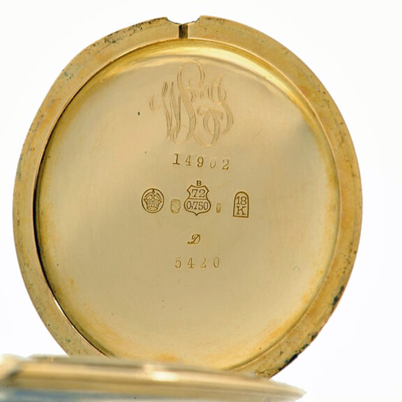 Swiss exquisite thin gold enamel pocket watch Circa 1910 Swiss exquisite thin gold enamel pocket watch Circa 1910